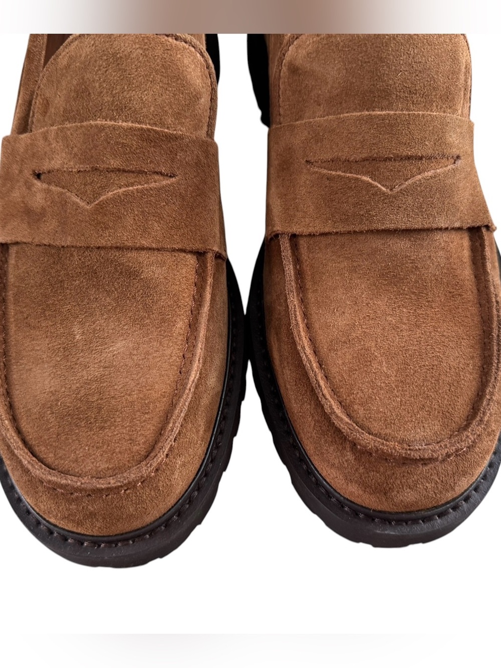 Thursday Boot Company Penny Loafers in Honey Brown Suede size 8.5 - Picture 5 of 11